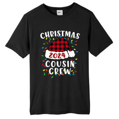 Christmas 2024 Cousin Crew Xmas Lights Santa Hat Pajamas Tall Fusion ChromaSoft Performance T-Shirt