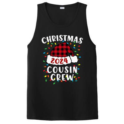 Christmas 2024 Cousin Crew Xmas Lights Santa Hat Pajamas PosiCharge Competitor Tank