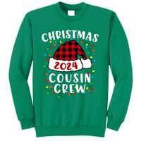 Christmas 2024 Cousin Crew Xmas Lights Santa Hat Pajamas Sweatshirt