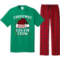 Christmas 2024 Cousin Crew Xmas Lights Santa Hat Pajamas Pajama Set