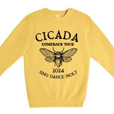 Cicada 2024 Cicada Reunion Funny Cicada Concert Premium Crewneck Sweatshirt