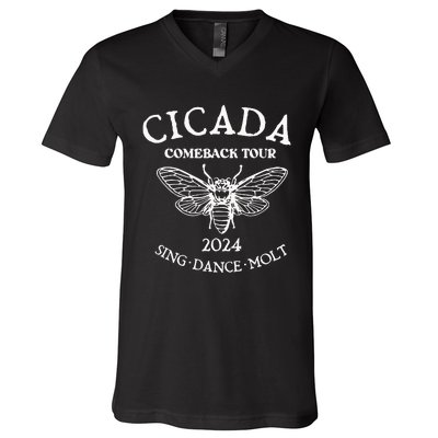 Cicada 2024 Cicada Reunion Funny Cicada Concert V-Neck T-Shirt