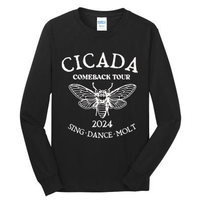 Cicada 2024 Cicada Reunion Funny Cicada Concert Tall Long Sleeve T-Shirt