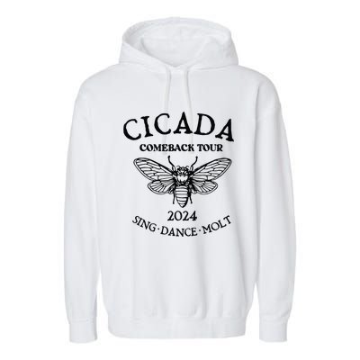 Cicada 2024 Cicada Reunion Funny Cicada Concert Garment-Dyed Fleece Hoodie