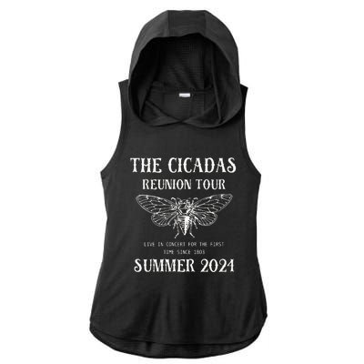 Cicada 2024 Cicada Reunion Funny Cicada Concert Ladies PosiCharge Tri-Blend Wicking Draft Hoodie Tank