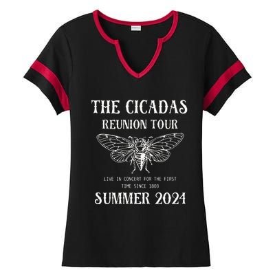 Cicada 2024 Cicada Reunion Funny Cicada Concert Ladies Halftime Notch Neck Tee