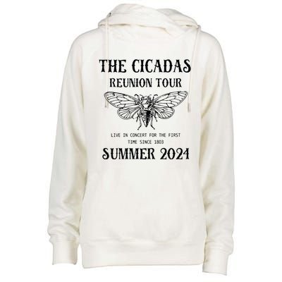 Cicada 2024 Cicada Reunion Funny Cicada Concert Womens Funnel Neck Pullover Hood