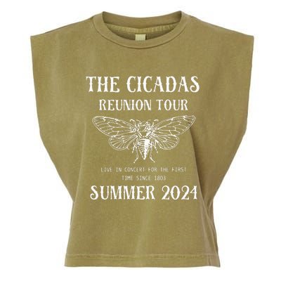 Cicada 2024 Cicada Reunion Funny Cicada Concert Garment-Dyed Women's Muscle Tee