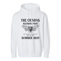 Cicada 2024 Cicada Reunion Funny Cicada Concert Garment-Dyed Fleece Hoodie