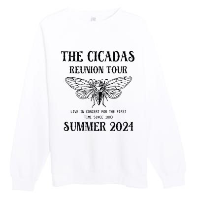 Cicada 2024 Cicada Reunion Funny Cicada Concert Premium Crewneck Sweatshirt