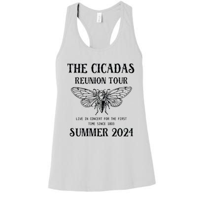 Cicada 2024 Cicada Reunion Funny Cicada Concert Women's Racerback Tank