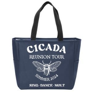 Cicada 2024 Cicada Reunion Funny Cicada Concert Zip Tote Bag