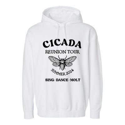 Cicada 2024 Cicada Reunion Funny Cicada Concert Garment-Dyed Fleece Hoodie