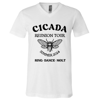 Cicada 2024 Cicada Reunion Funny Cicada Concert V-Neck T-Shirt