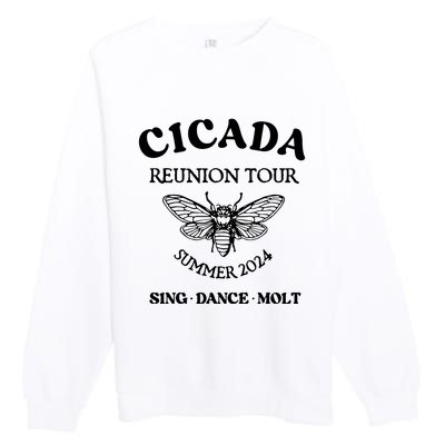 Cicada 2024 Cicada Reunion Funny Cicada Concert Premium Crewneck Sweatshirt