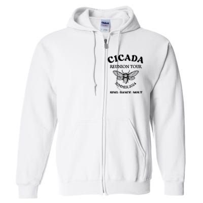 Cicada 2024 Cicada Reunion Funny Cicada Concert Full Zip Hoodie