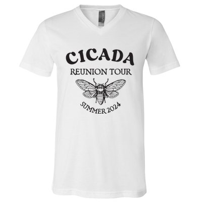 Cicada 2024 Cicada Reunion Funny Cicada Concert V-Neck T-Shirt