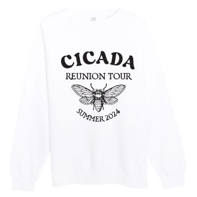 Cicada 2024 Cicada Reunion Funny Cicada Concert Premium Crewneck Sweatshirt