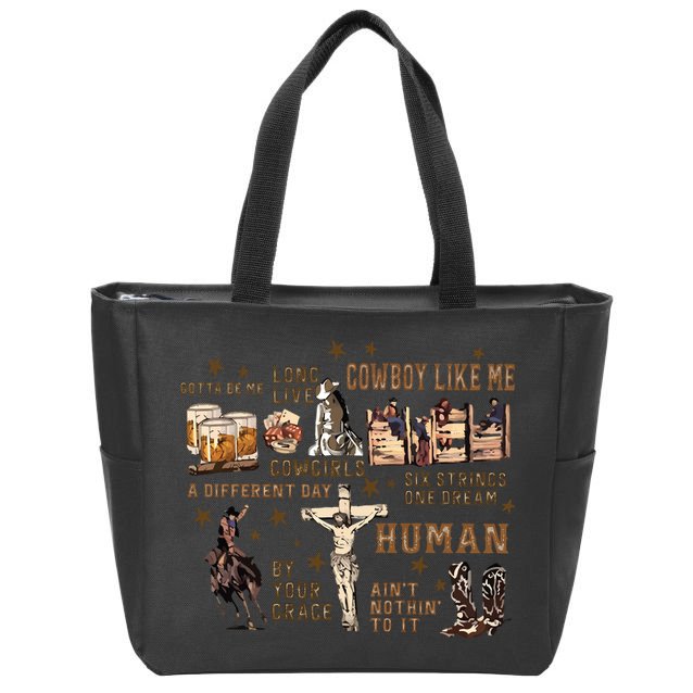 Long Live Country Music Zip Tote Bag