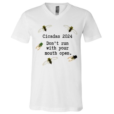 Cicada 2024 Cicadas Funny Cicada V-Neck T-Shirt