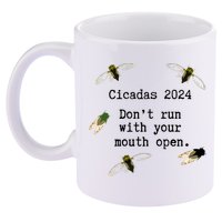 Cicada 2024 Cicadas Funny Cicada 11oz C Handle Ceramic Mug
