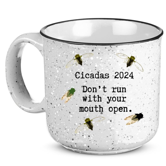 Cicada 2024 Cicadas Funny Cicada 15oz Campfire Ceramic Mug
