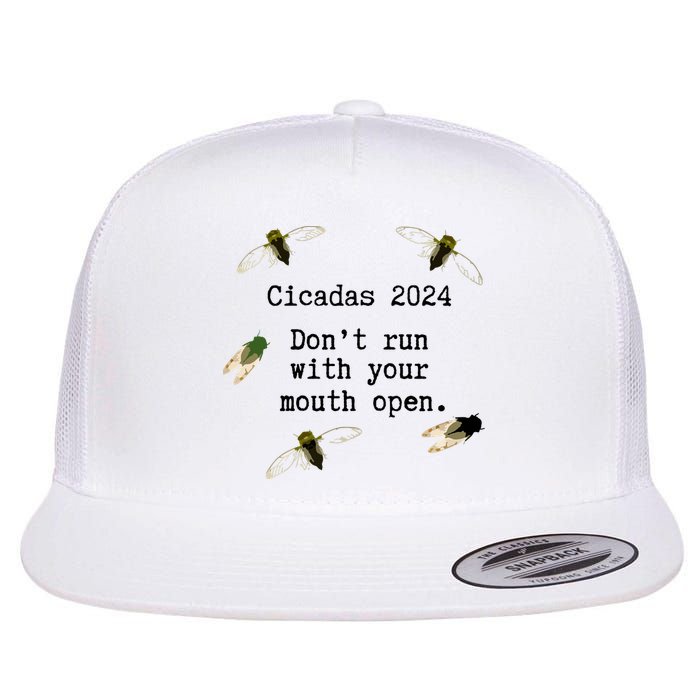 Cicada 2024 Cicadas Funny Cicada Flat Bill Trucker Hat