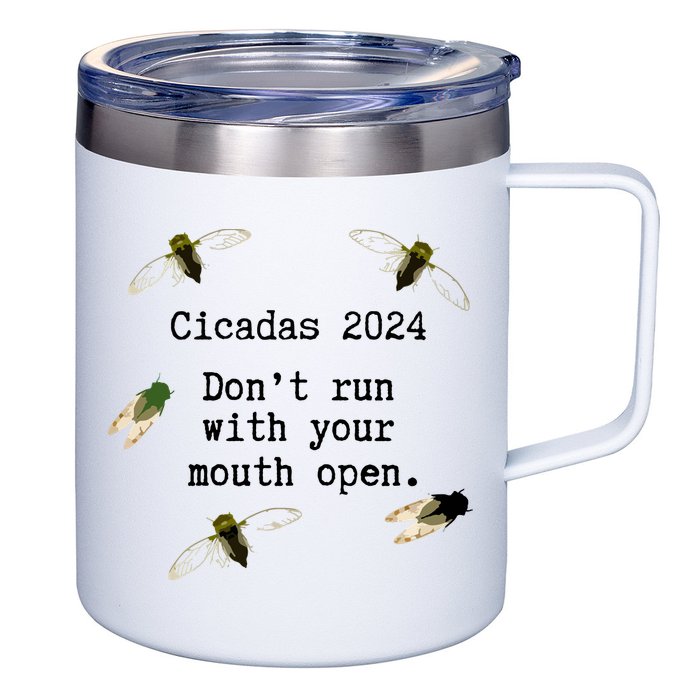 Cicada 2024 Cicadas Funny Cicada 12oz Stainless Steel Coffee Mug