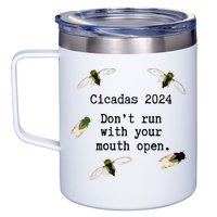 Cicada 2024 Cicadas Funny Cicada 12oz Stainless Steel Coffee Mug