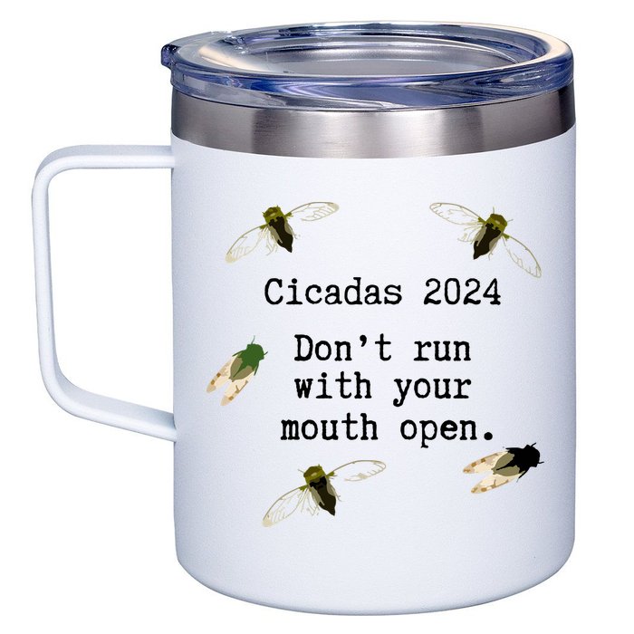 Cicada 2024 Cicadas Funny Cicada 12oz Stainless Steel Coffee Mug