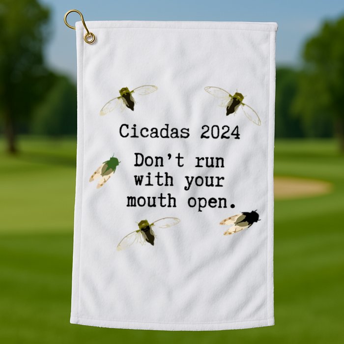Cicada 2024 Cicadas Funny Cicada Golf Towel