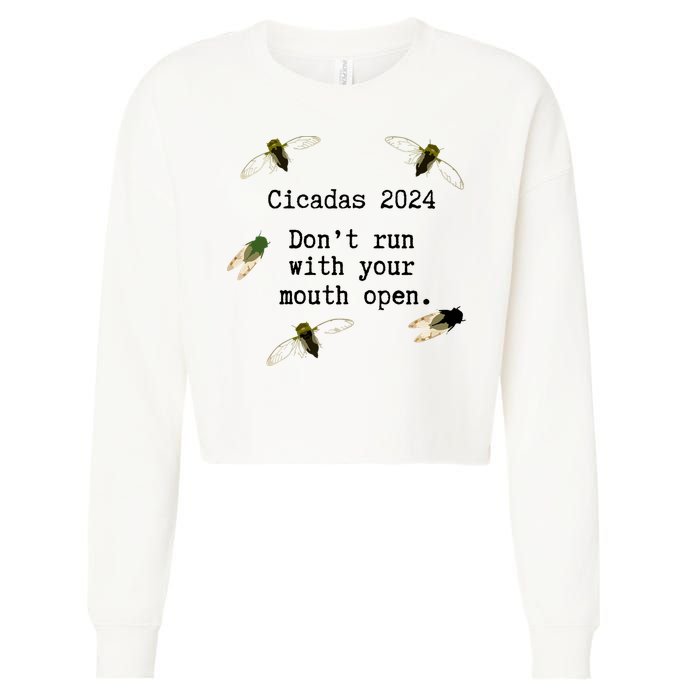 Cicada 2024 Cicadas Funny Cicada Cropped Pullover Crew