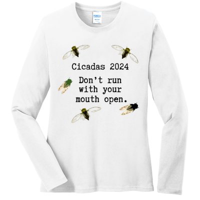 Cicada 2024 Cicadas Funny Cicada Ladies Long Sleeve Shirt