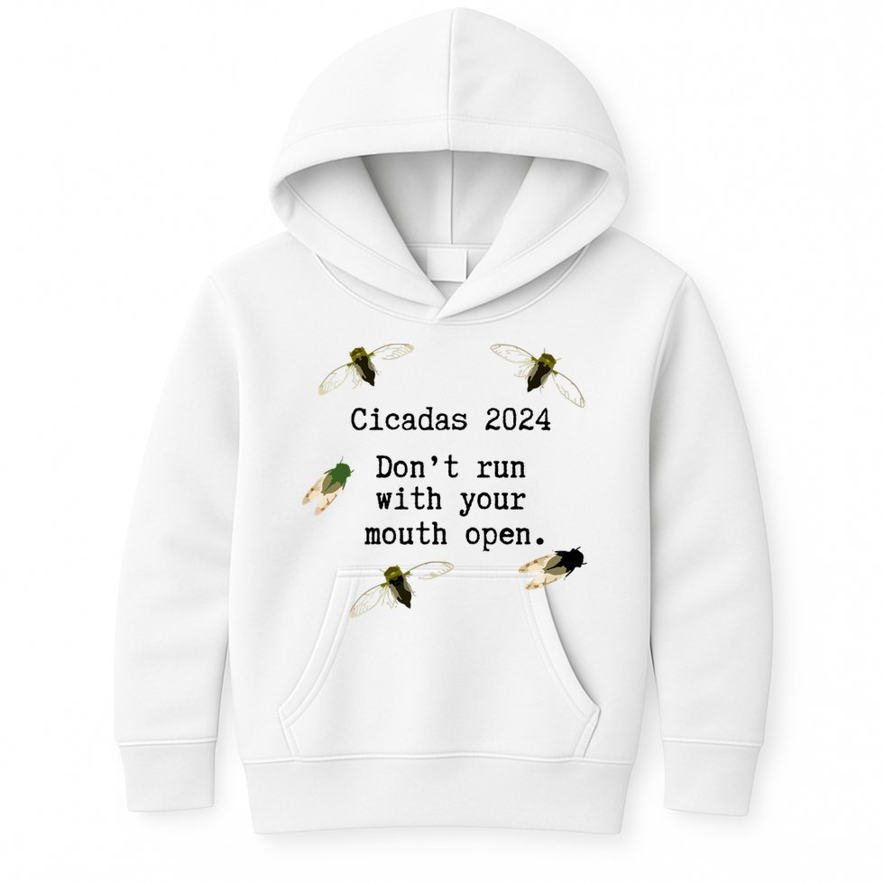 Cicada 2024 Cicadas Funny Cicada Kids Hoodie