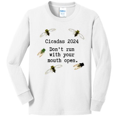 Cicada 2024 Cicadas Funny Cicada Kids Long Sleeve Shirt