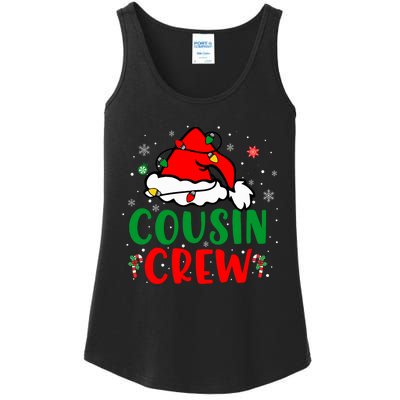 Christmas 2024 Cousin Crew Xmas Santa Hat Pajamas Ladies Essential Tank