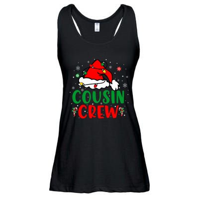 Christmas 2024 Cousin Crew Xmas Santa Hat Pajamas Ladies Essential Flowy Tank