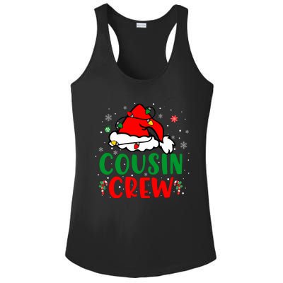 Christmas 2024 Cousin Crew Xmas Santa Hat Pajamas Ladies PosiCharge Competitor Racerback Tank