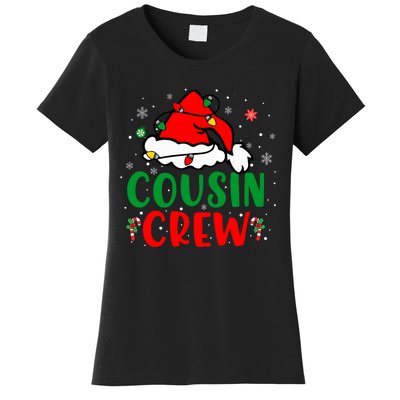 Christmas 2024 Cousin Crew Xmas Santa Hat Pajamas Women's T-Shirt