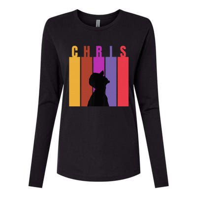 Chris 2024 Chris Personalized First Name Womens Cotton Relaxed Long Sleeve T-Shirt