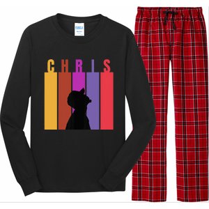 Chris 2024 Chris Personalized First Name Long Sleeve Pajama Set