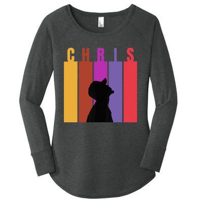 Chris 2024 Chris Personalized First Name Women's Perfect Tri Tunic Long Sleeve Shirt