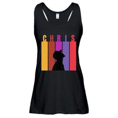 Chris 2024 Chris Personalized First Name Ladies Essential Flowy Tank