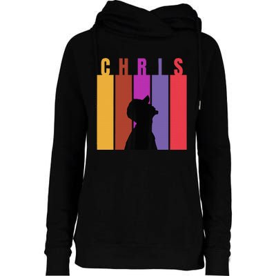 Chris 2024 Chris Personalized First Name Womens Funnel Neck Pullover Hood