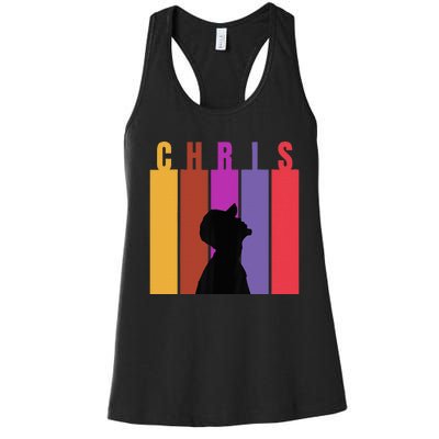 Chris 2024 Chris Personalized First Name Women's Racerback Tank