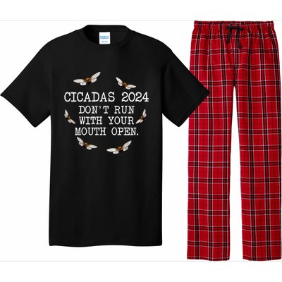 Cicadas 2024 DonT Run With Your Mouth Open Brood Xiii Pajama Set