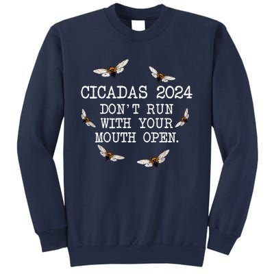 Cicadas 2024 DonT Run With Your Mouth Open Brood Xiii Sweatshirt