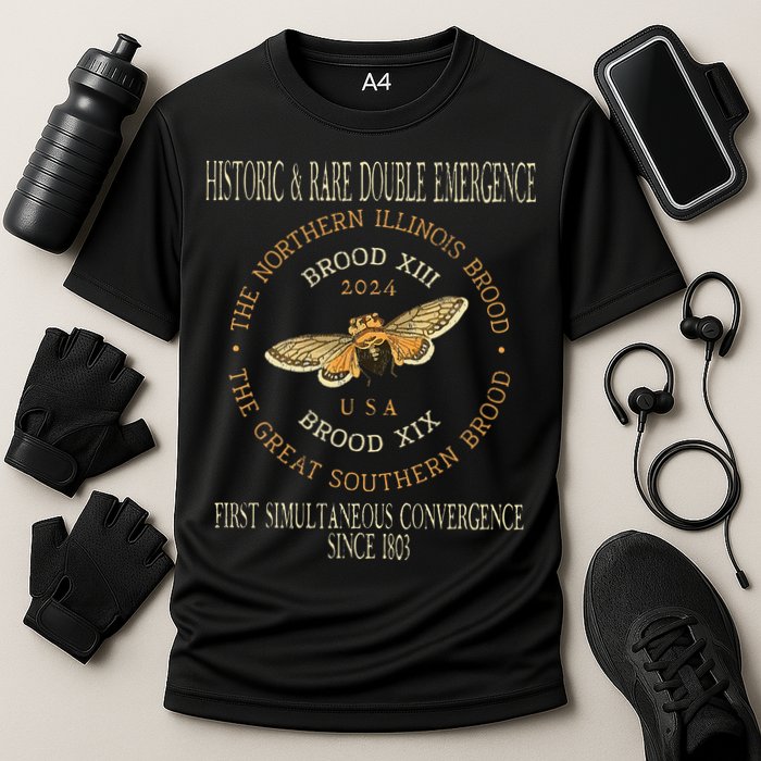 Cicada 2024 Event Brood Xix & Xiii Emergence Cooling Performance Crew T-Shirt