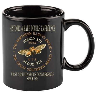 Cicada 2024 Event Brood Xix & Xiii Emergence 11oz C Handle Ceramic Mug