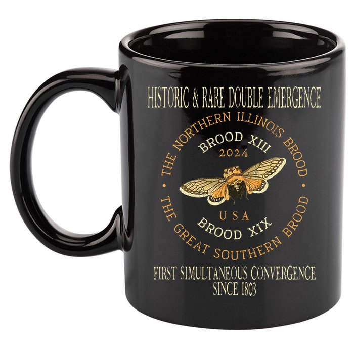 Cicada 2024 Event Brood Xix & Xiii Emergence 11oz C Handle Ceramic Mug
